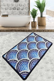 Mijölnir Alfombrilla de Baño Antibacterias Azul 70 x 120 cm